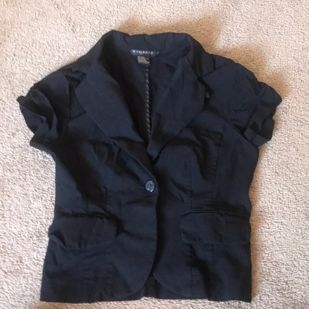 Black Short Sleeve suit coat